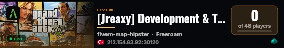 [Jreaxy] Development & Test Server live status badge
