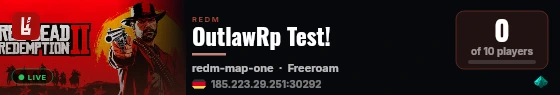 OutlawRp Test! live status badge