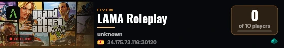 LAMA Roleplay live status badge