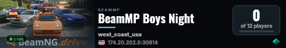 BeamMP Boys Night live status badge