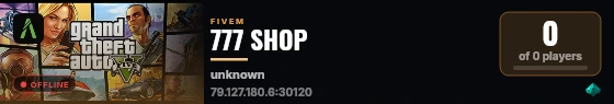 777 SHOP live status badge