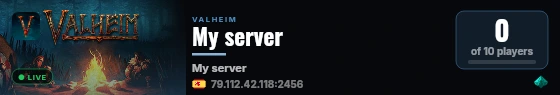 My server live status badge