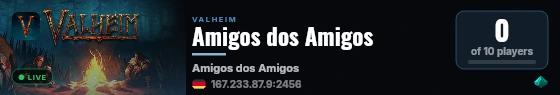 Amigos dos Amigos live status badge