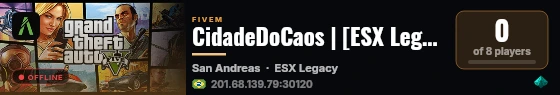 CidadeDoCaos | [ESX Legacy] live status badge