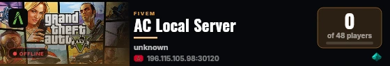 AC Local Server live status badge