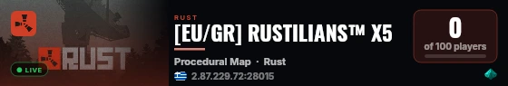 [EU/GR] RUSTILIANS™ X5 live status badge