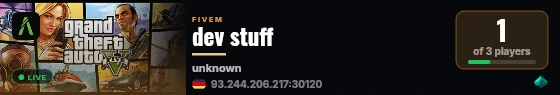 dev stuff live status badge
