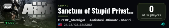 Sanctum of Stupid Private Server live status badge