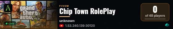 Chip Town RolePlay live status badge