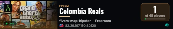 Colombia Reals live status badge