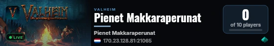 Pienet Makkaraperunat live status badge