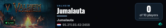 Jumalauta live status badge