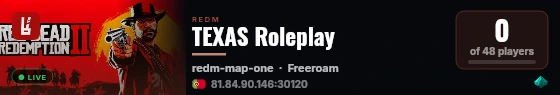 TEXAS Roleplay live status badge