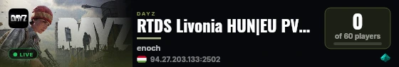 RTDS Livonia HUN|EU PVE VANILLA+ live status badge