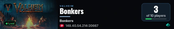 Bonkers live status badge
