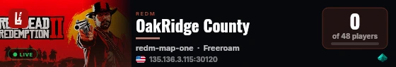 OakRidge County live status badge