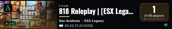 818 Roleplay | [ESX Legacy] live status badge