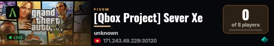 [Qbox Project] Sever Xe live status badge