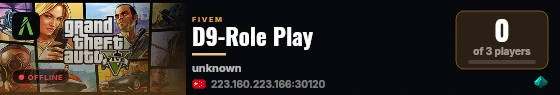 D9-Role Play live status badge