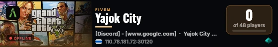 Yajok City live status badge