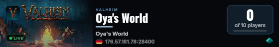 Oya's World live status badge
