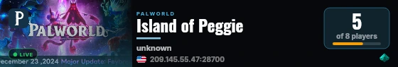 Island of Peggie live status badge