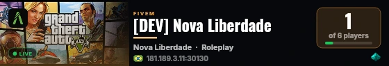 [DEV] Nova Liberdade live status badge