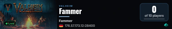 Fammer live status badge