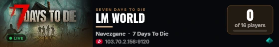 LM WORLD live status badge
