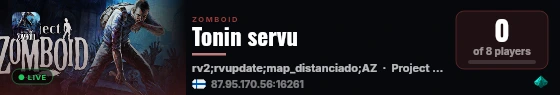 Tonin servu live status badge