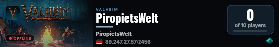 PiropietsWelt live status badge