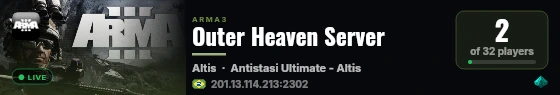 Outer Heaven Server live status badge