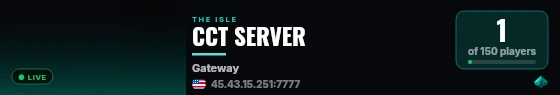 CCT SERVER live status badge