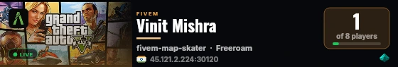 Vinit Mishra live status badge