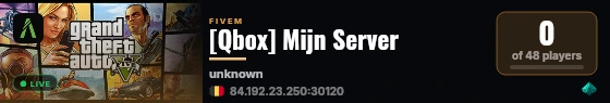 [Qbox] Mijn Server live status badge