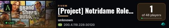 [Project] Notridame RolePlay live status badge