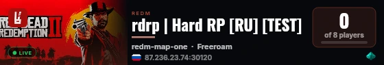 rdrp | Hard RP [RU] [TEST] live status badge