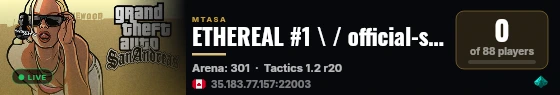 ETHEREAL #1 \ / official-server tactics live status badge