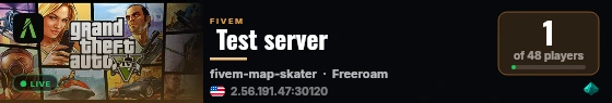  Test server live status badge