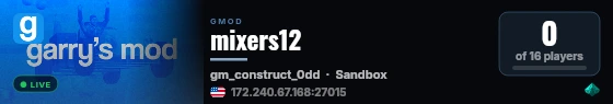mixers12 live status badge