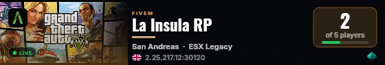 La Insula RP live status badge