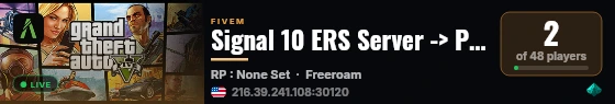 Signal 10 ERS Server -> Public Cops live status badge