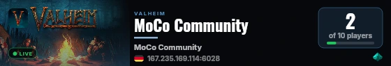 MoCo Community live status badge