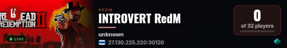 INTROVERT RedM live status badge