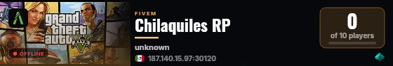 Chilaquiles RP live status badge