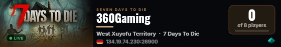 360Gaming live status badge