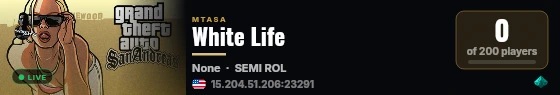 White Life live status badge