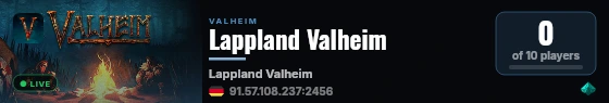Lappland Valheim live status badge