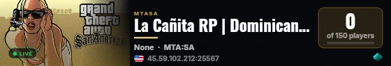 La Cañita RP | Dominicano | Santo Domingo | Latino | Optimizado live status badge