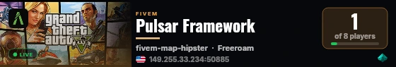 Pulsar Framework live status badge